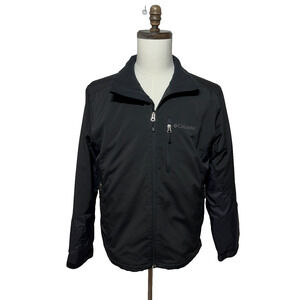 Columbia Ascender Jacket Mens Medium Black Omni Shield Full Zip Soft Shell Coat